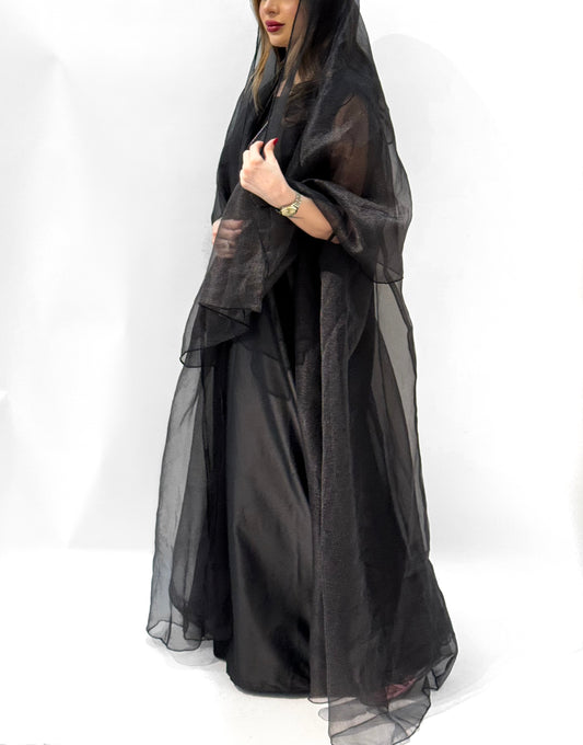 Black evening abaya